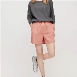 Uniqlo Pink Linen Blend Paper Bag Shorts XL
